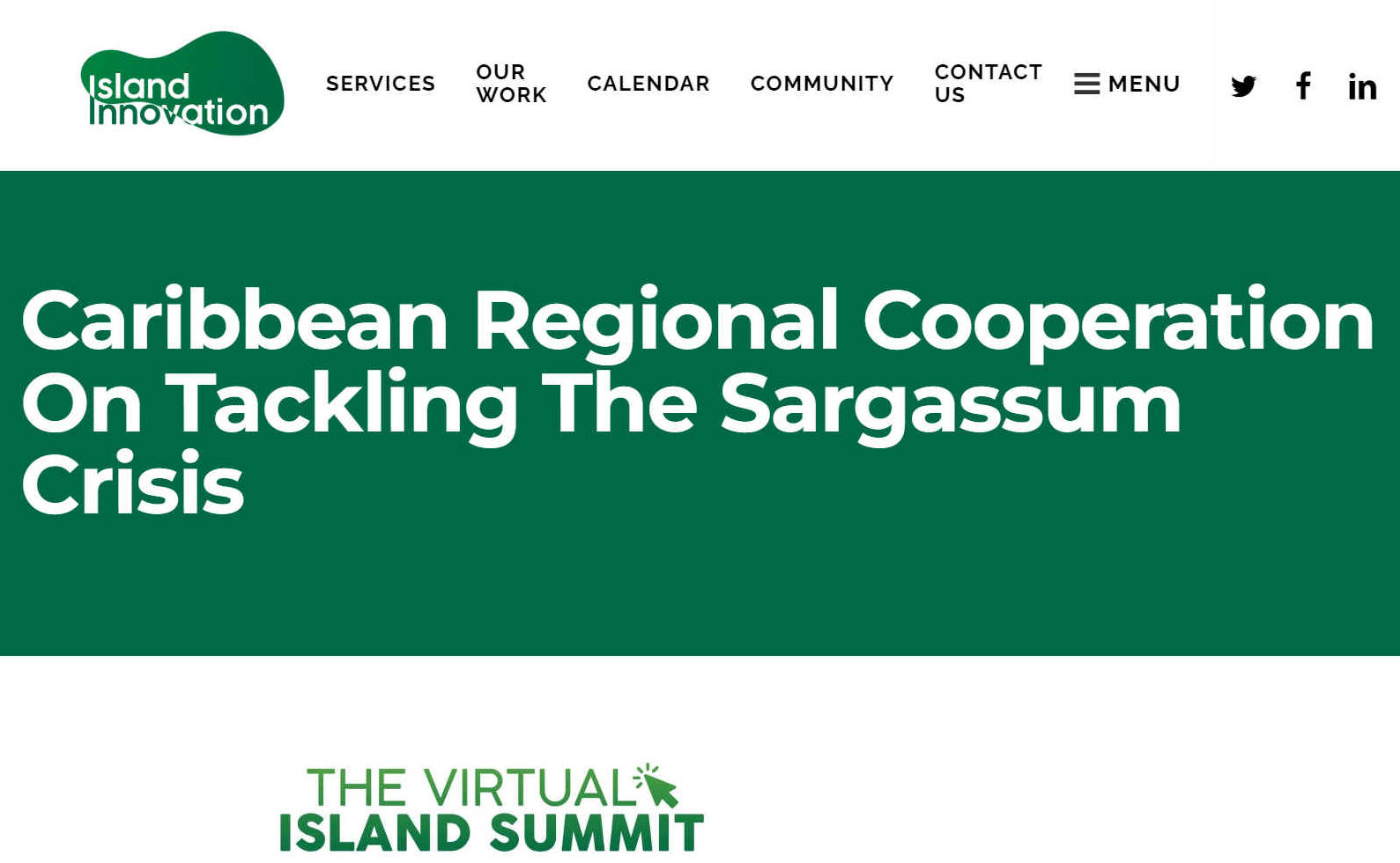 Caribbean Island cooperation on tackling the sargassum crisis